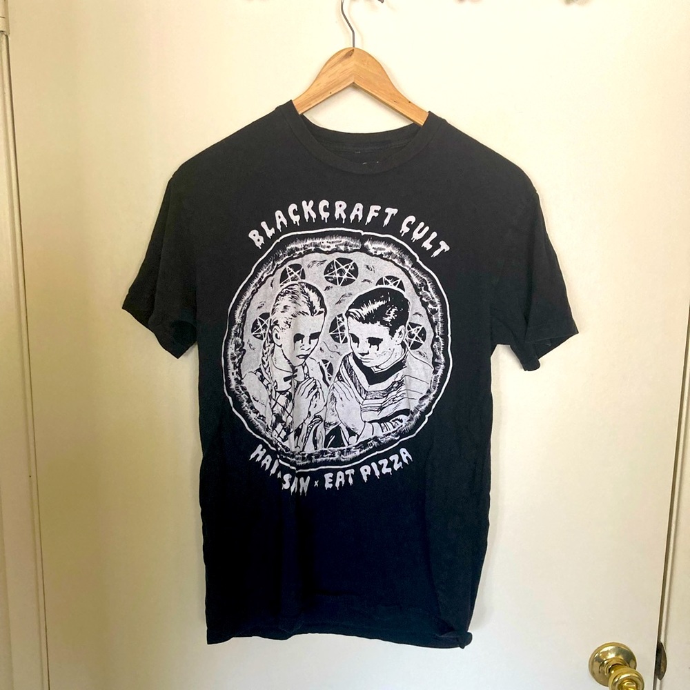 Black Craft Cult tshirt “Hail Satan Eat Pizza”